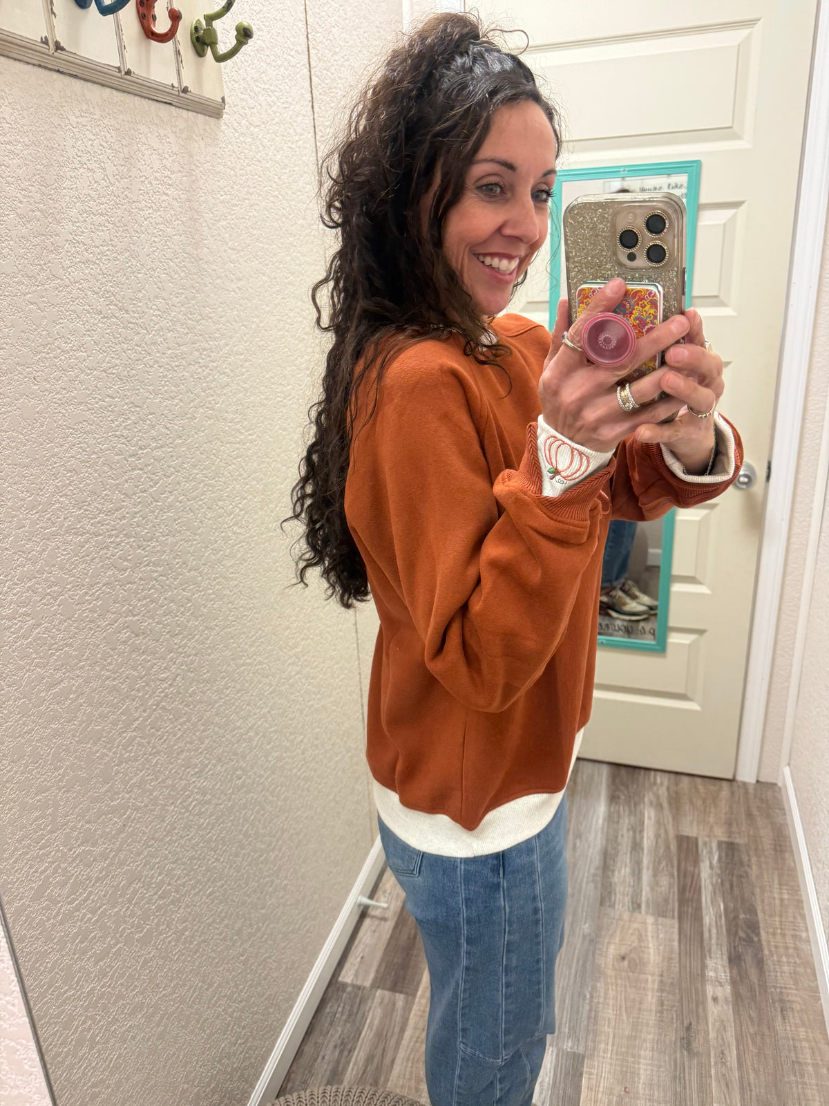 Pretty Little Pumpkins™ LayerPop™ Duo Cuff Sweatshirt