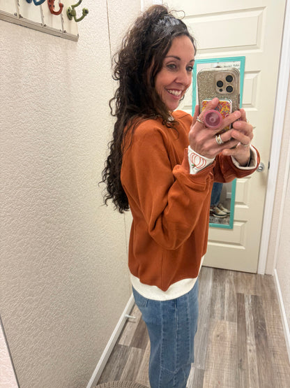 Pretty Little Pumpkins™ LayerPop™ Duo Cuff Sweatshirt
