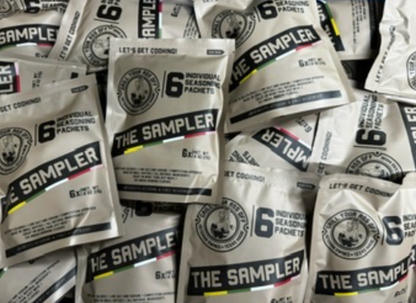 The Sampler - 6 Pack of Seasonings & Spices, Rubs, BBQ, Gift