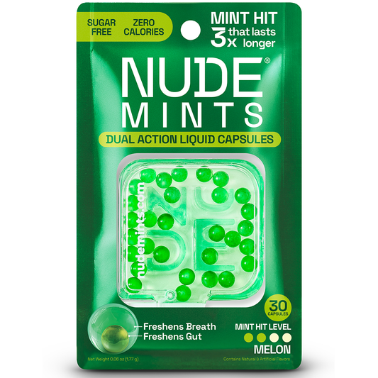 NUDE, Breath + Gut Mints for Gut Health  - Watermelon Flavor
