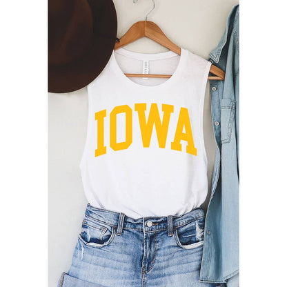 IOWA MINERAL GRAPHIC TANK TOP: White