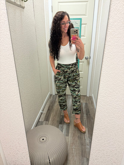 Swishie Swooshie Capris With Side Ruching