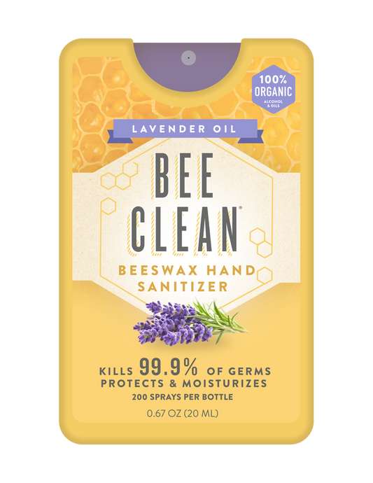 Lavender Bee Clean Organic Beeswax Hand Sanitizer -