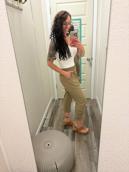 Swishie Swooshie Capris With Side Ruching