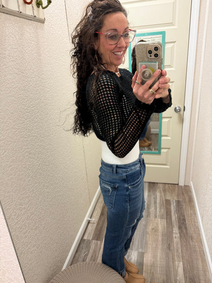 Glamour loose knit Crop