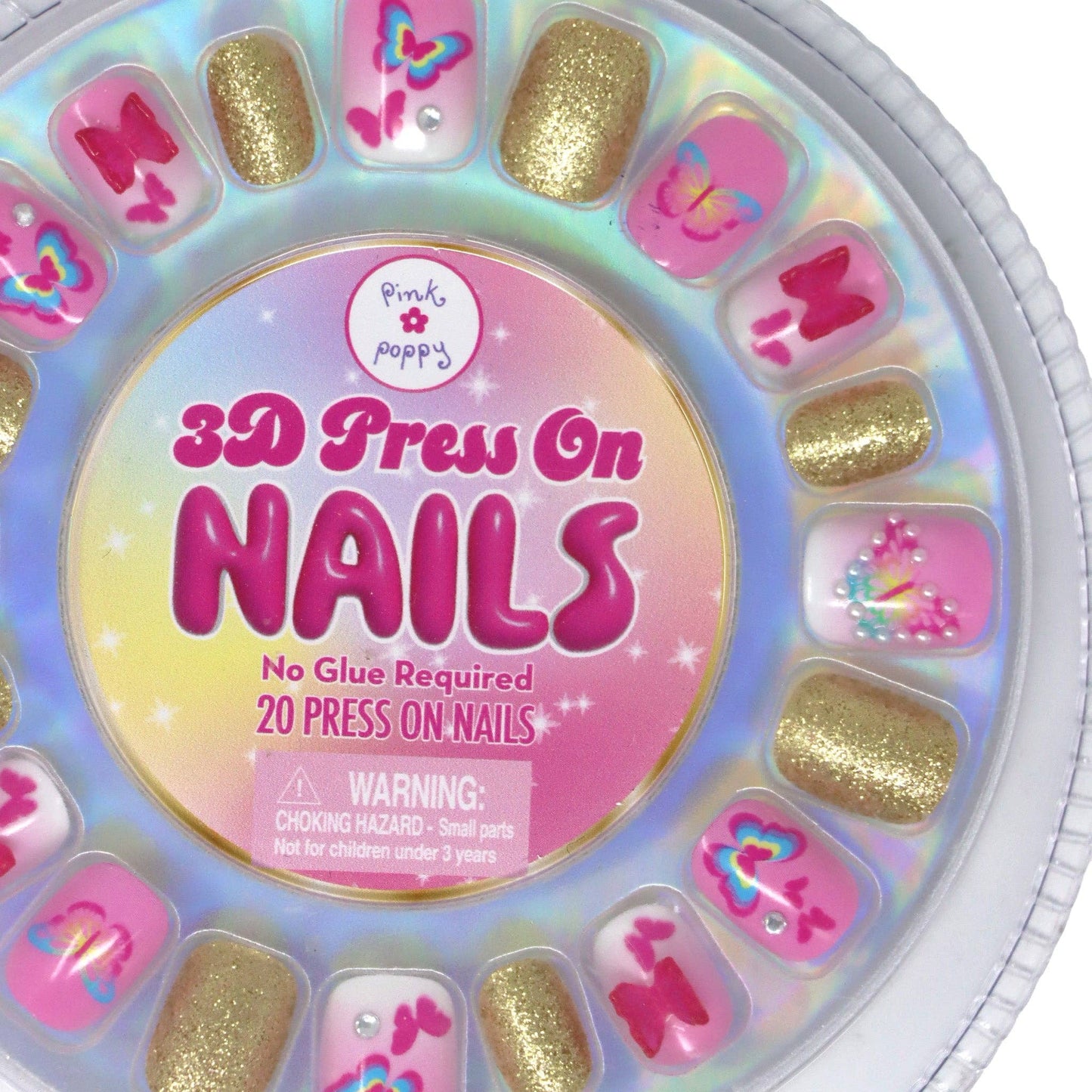 3D Butterfly Press On Nails
