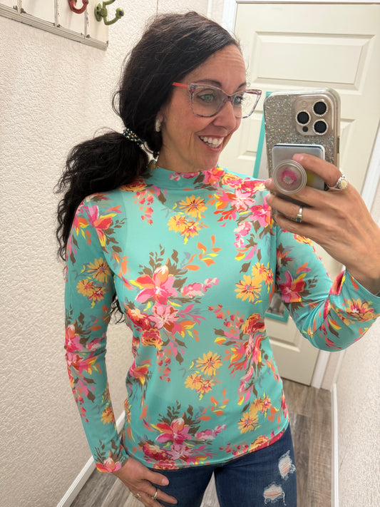 Floral Queen Mesh Top