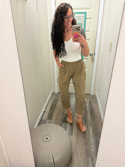 Swishie Swooshie Capris With Side Ruching