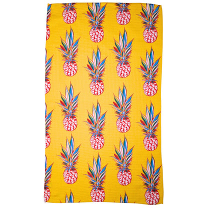 Pineapple Waffle Weave Kitchen Tea Towel - Summer Home Decor