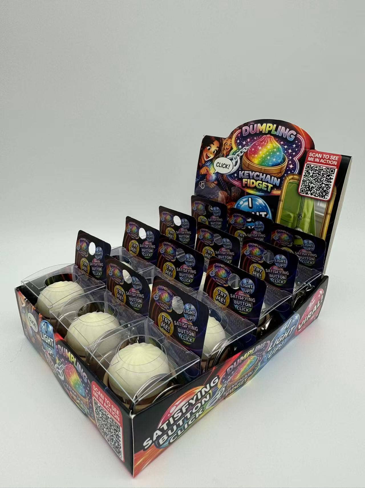 Light-Up Click Dumpling Keychain