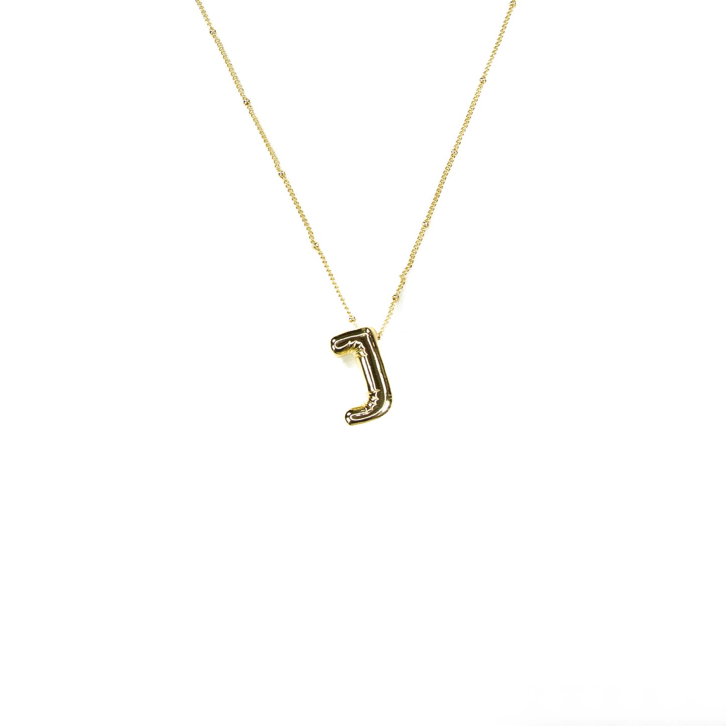 Initial Balloon Bubble Gold Necklace