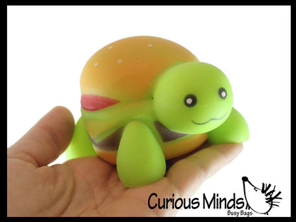 Turtle Burger Squishy Squeeze Stress Ball Soft Doh Filling