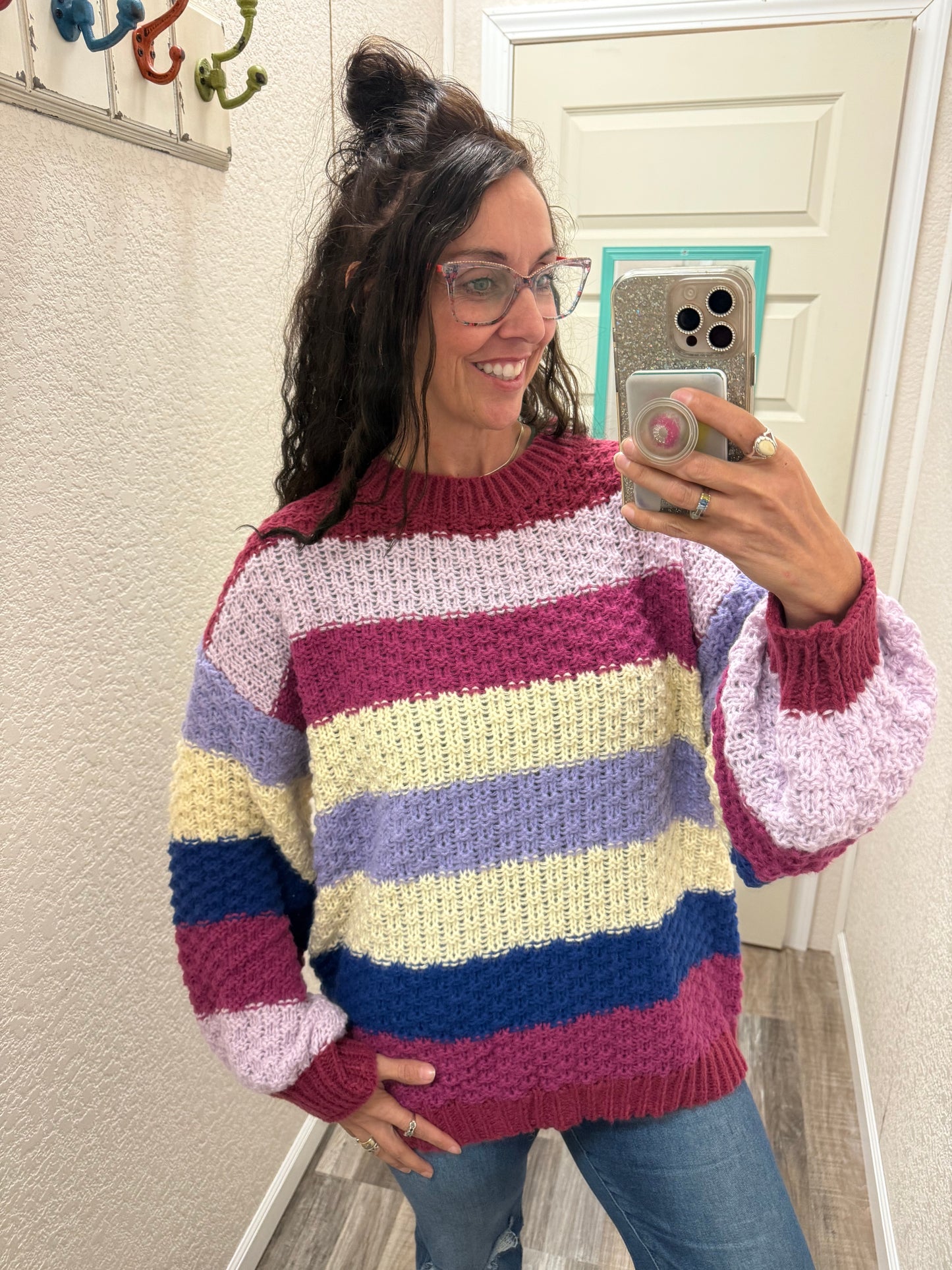Stella Stripes Color Block Chunky Sweater
