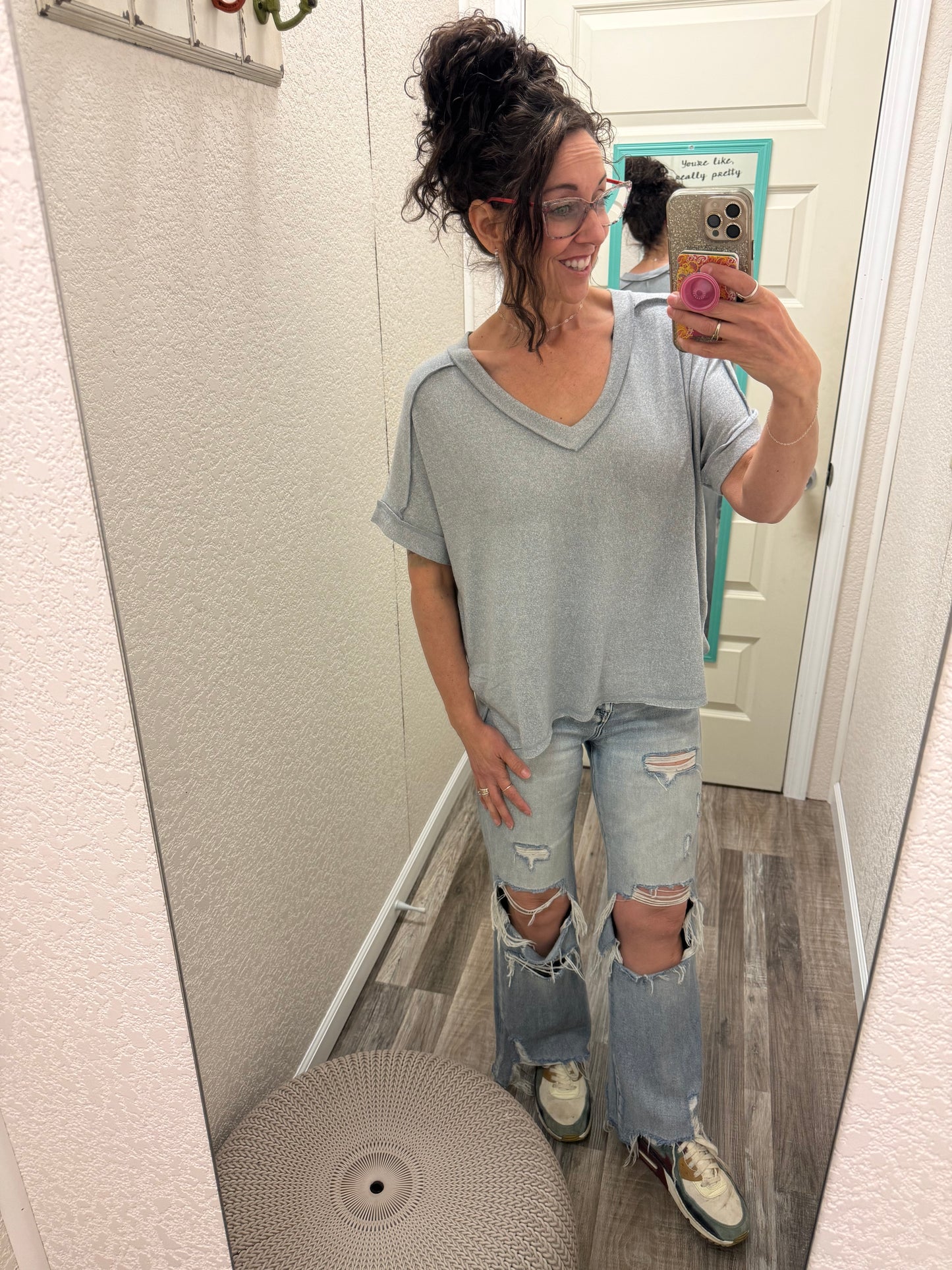 Melanie Vneck Top