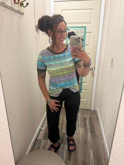 Summer Stripes Short Sleeve Top