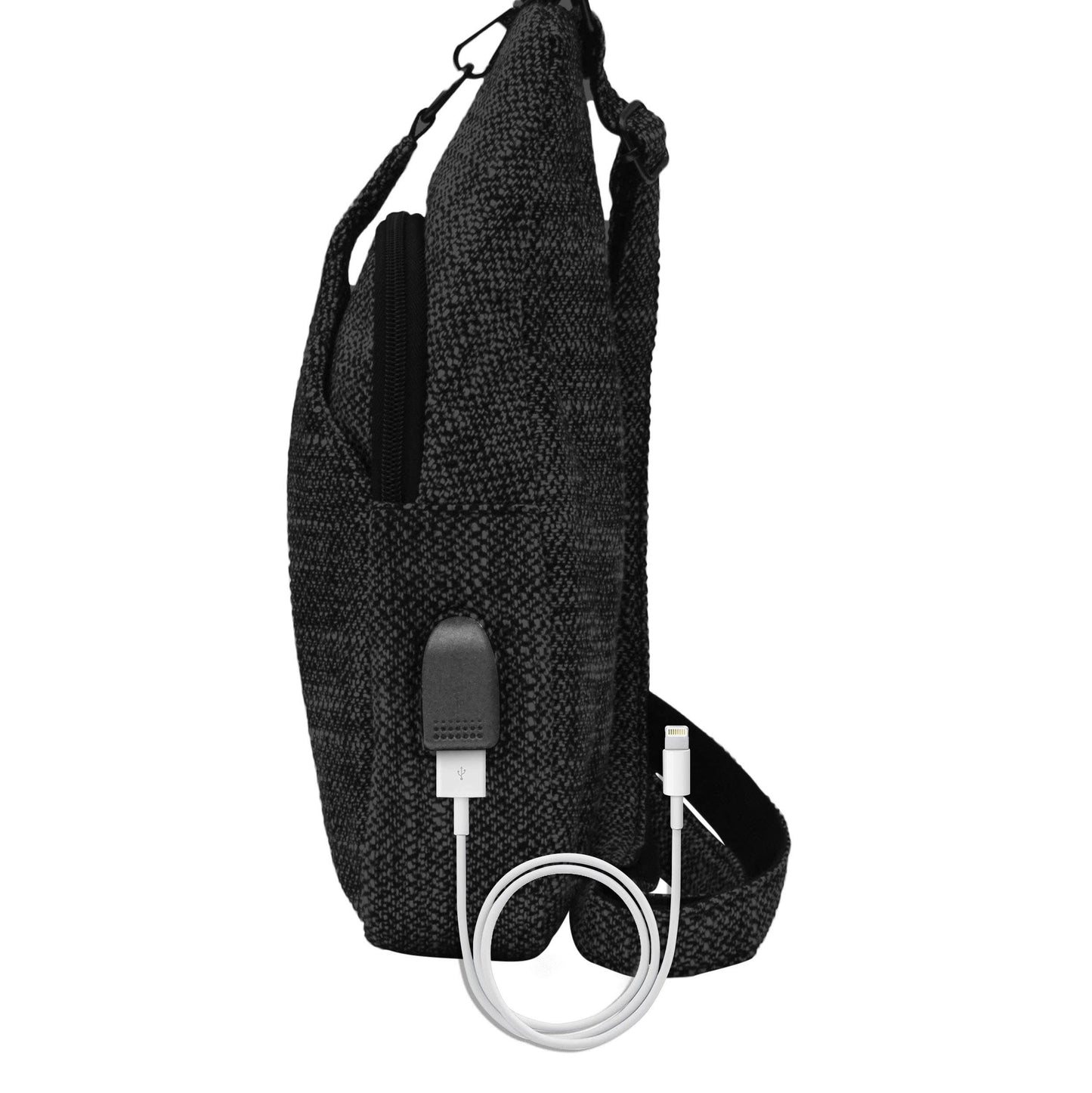 Palm Trees Anti-Theft Crossbody Bag w/ USB–