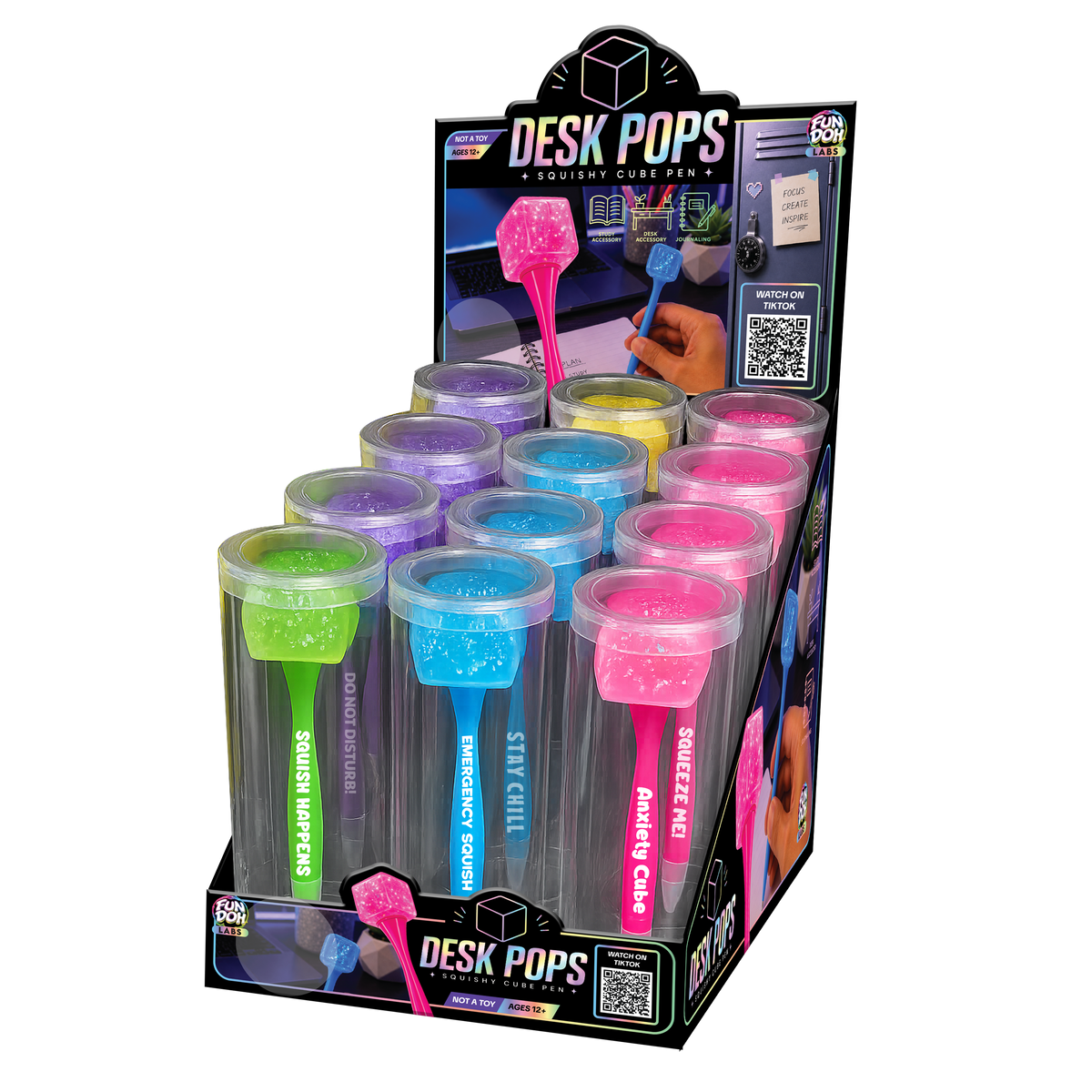 Squishy Cube Pen 
Desk Pops