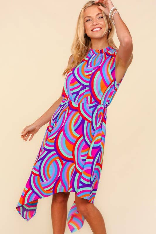 Happi Mock Neck Sleeveless Dress