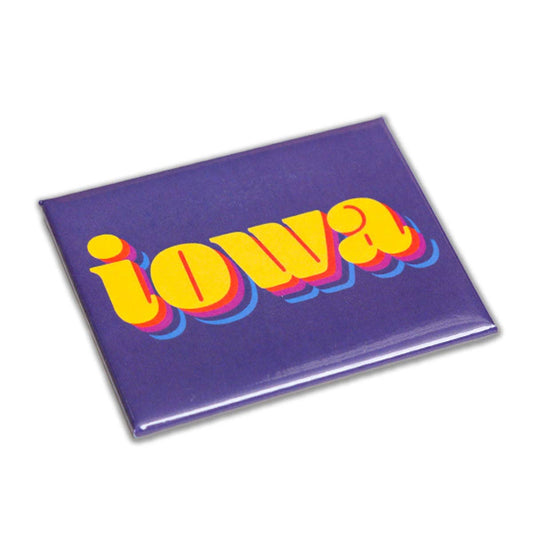 Iowa Retro Hard Magnet: Hard Magnet
