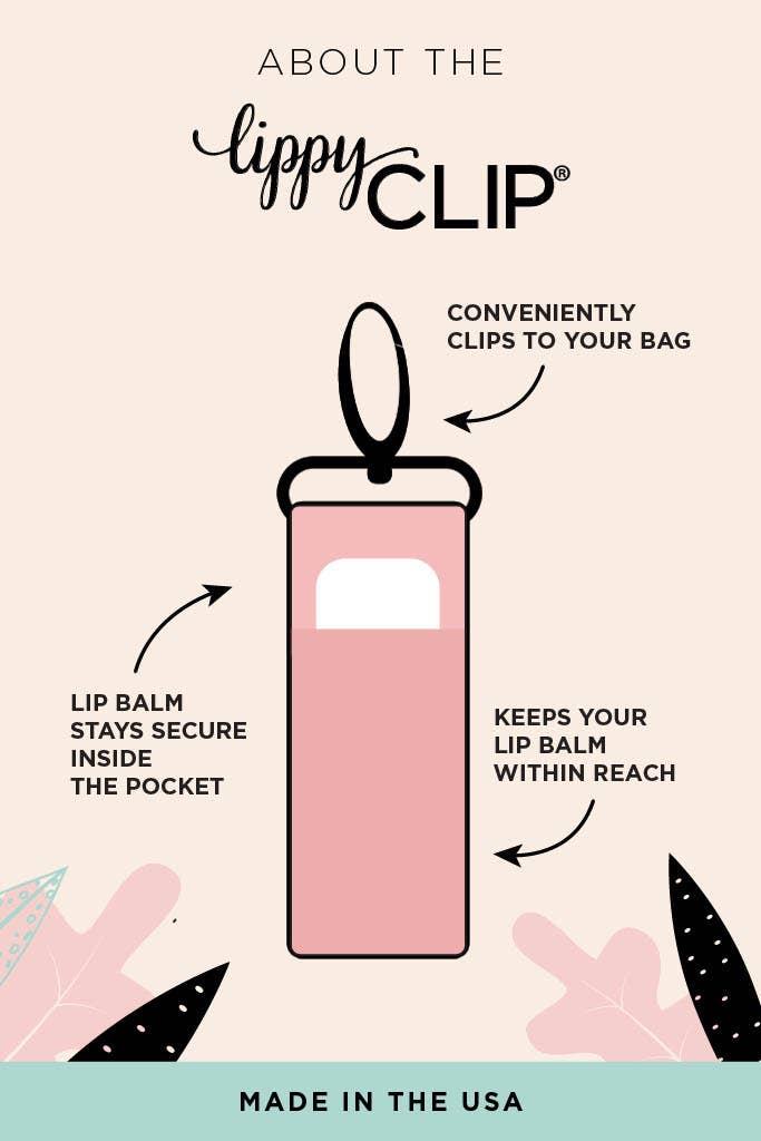 CLASSIC: Black LippyClip® Lip Balm Holder for Chapstick