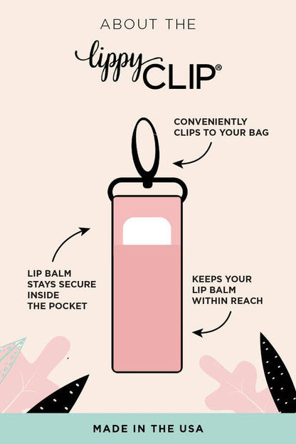 CLASSIC: Black LippyClip® Lip Balm Holder for Chapstick