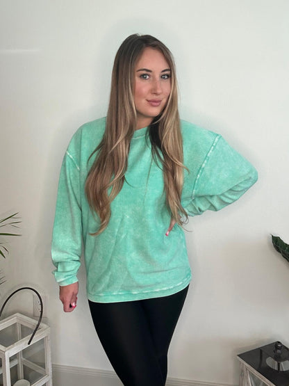 Mint Luxe Corded Crew