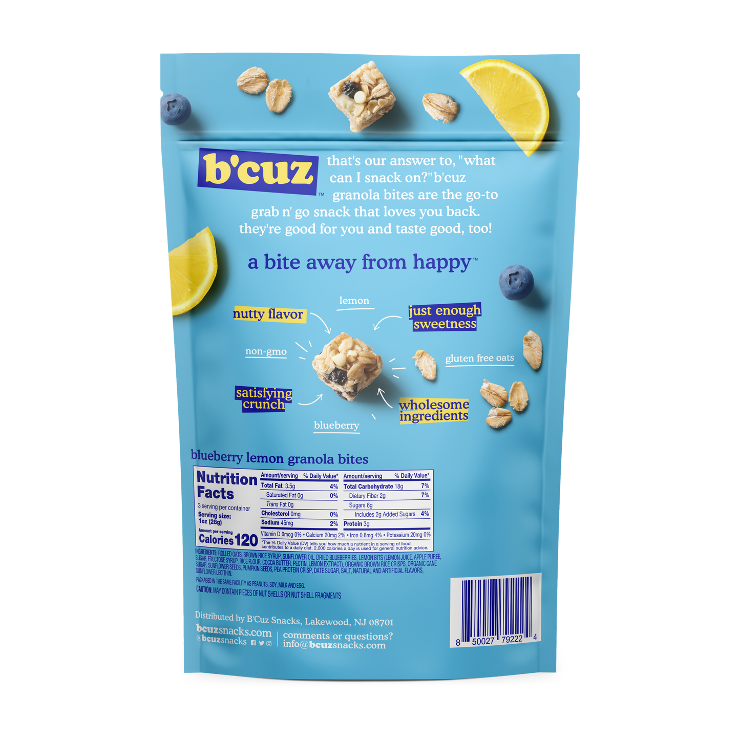 Blueberry Lemon Granola Bites 3 oz.