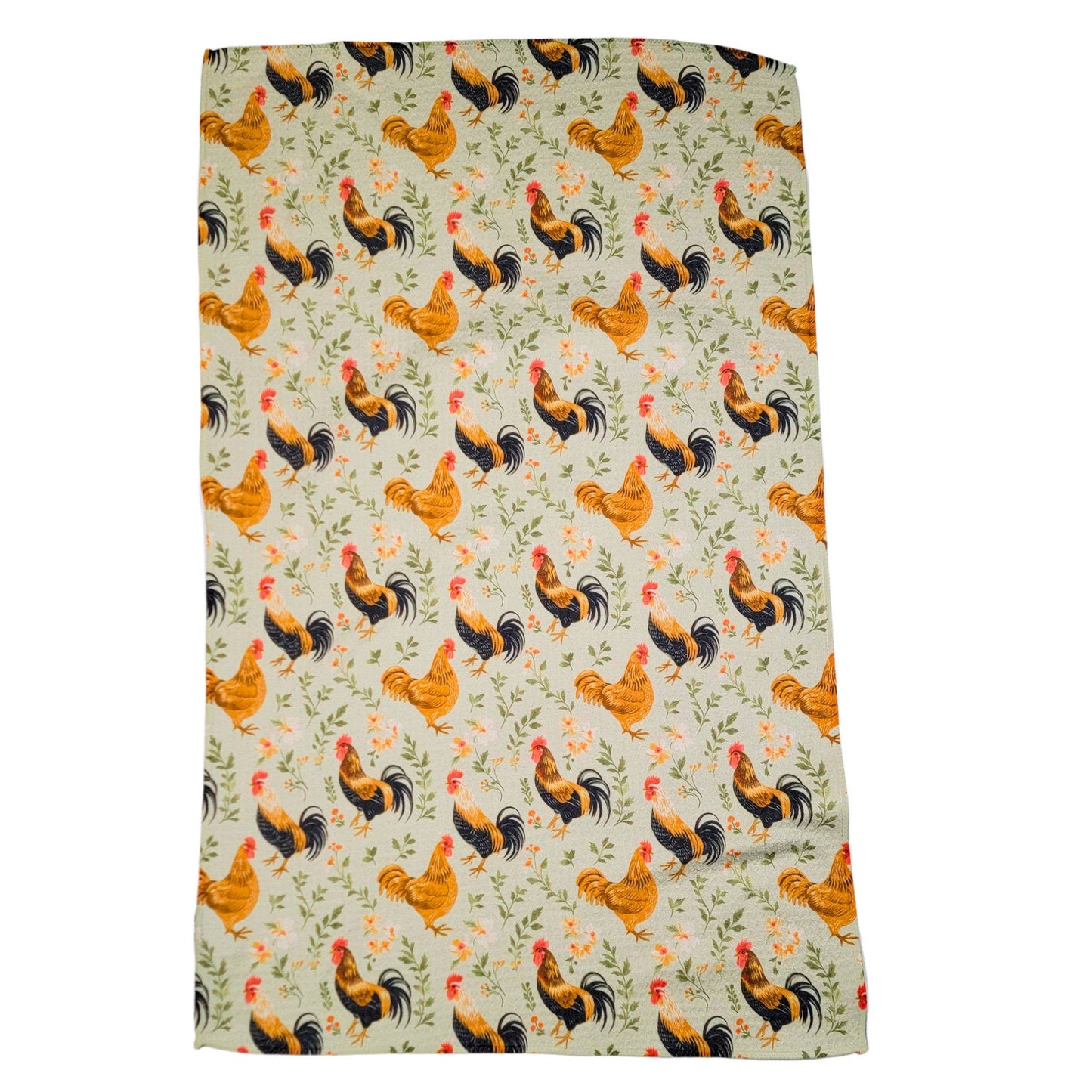 Rooster in the Hen House Waffle Dish Towels - Summer Decor