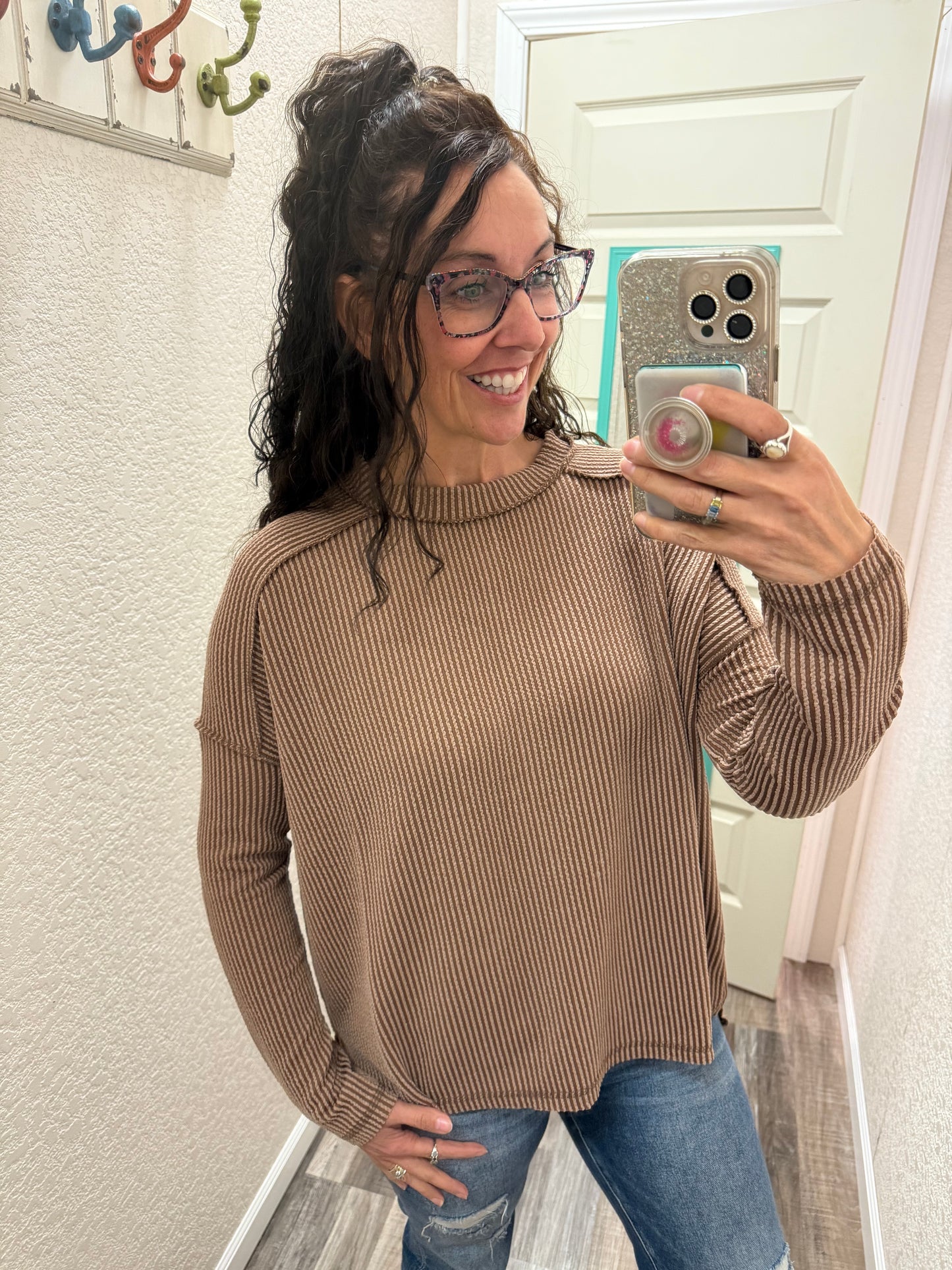 Alyssa Ribbed Long Sleeve Top