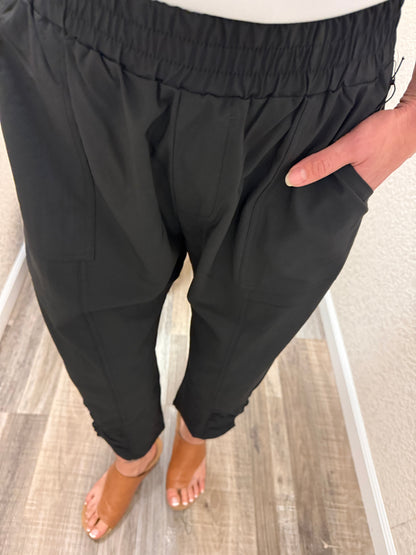 Swishie Swooshie Capris With Side Ruching