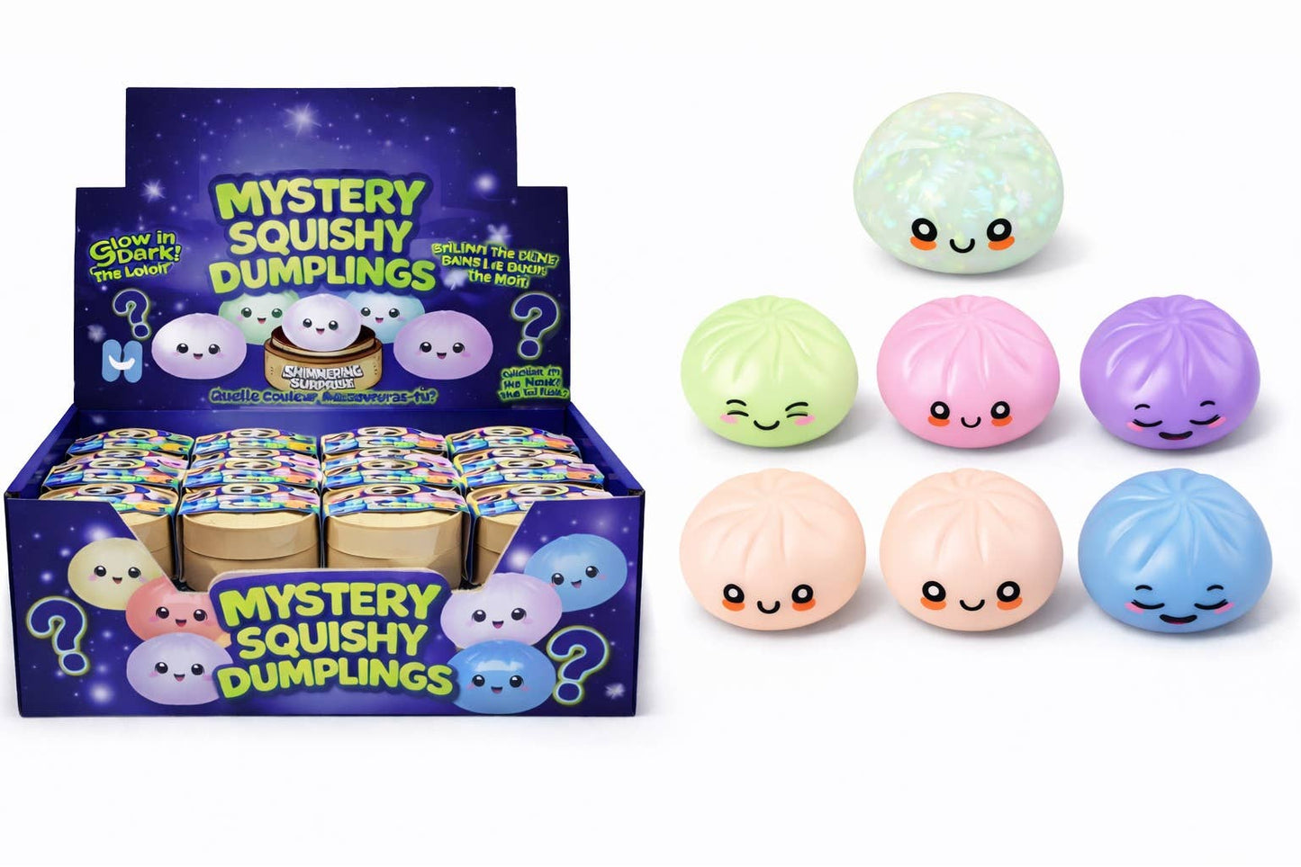 Glow in the Dark 4" Mystery Squishy Dumpling -