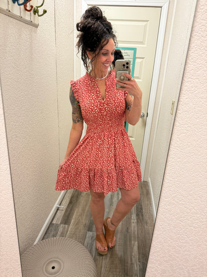 American Dreams Smocked Waist Dress