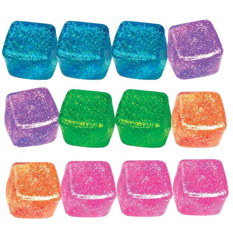 Squish & Squeeze Sparkle Cube Fidget Toy
