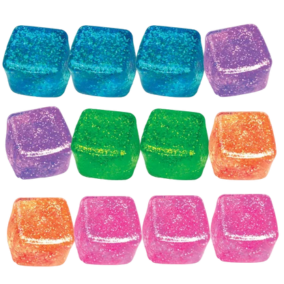 Squish & Squeeze Sparkle Cube Fidget Toy
