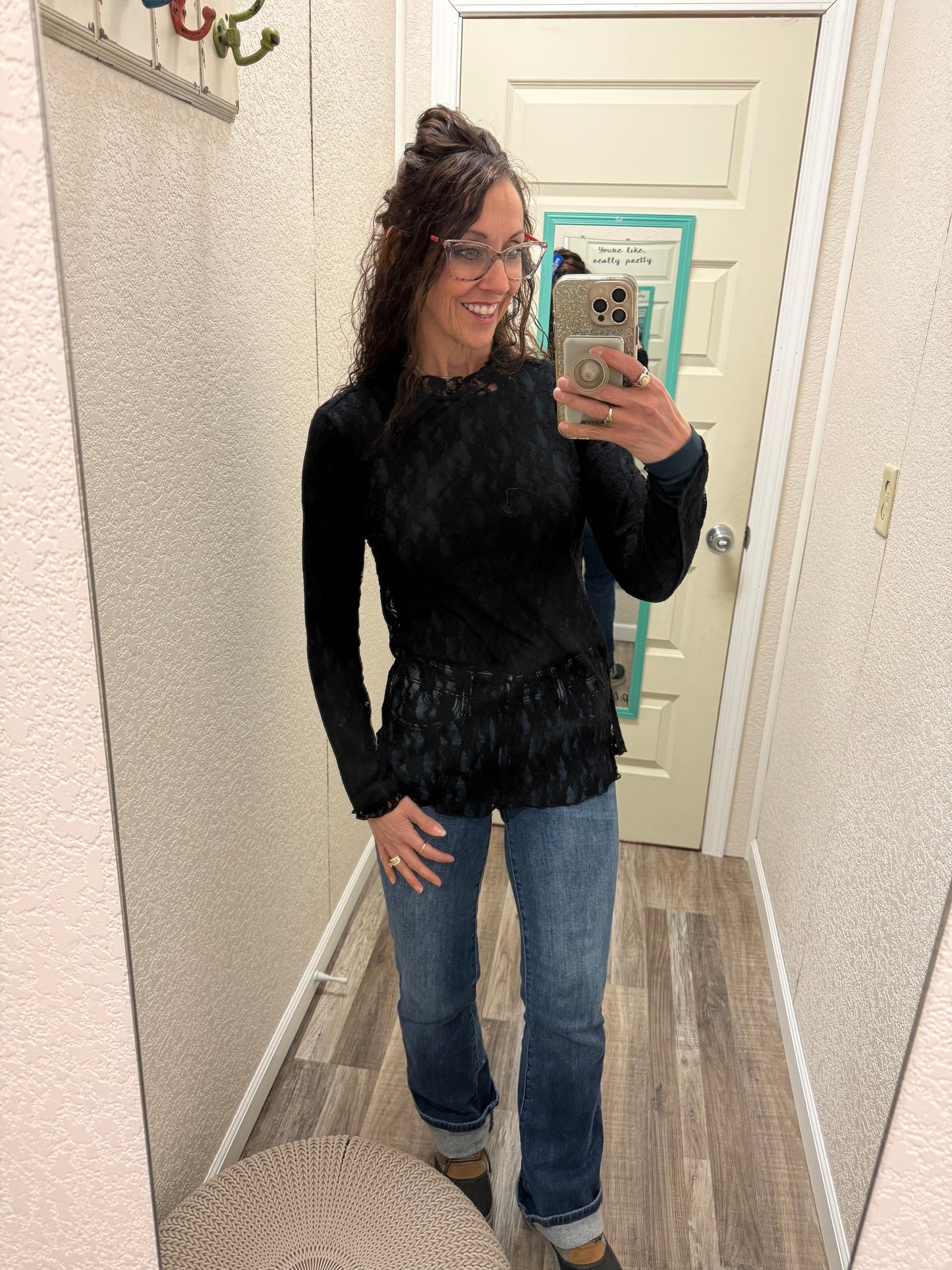 Layla Long Sleeve Relaxed Fit Lace Top