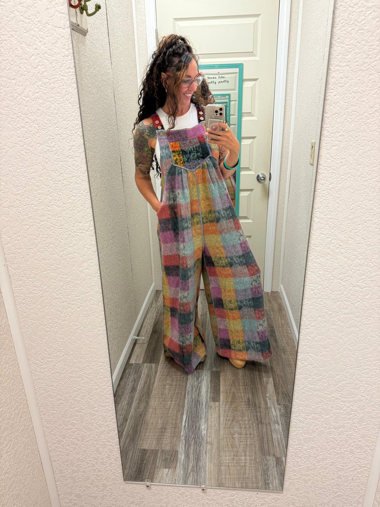 Patches Wide Leg Overalls (restock eta 9/22/25)