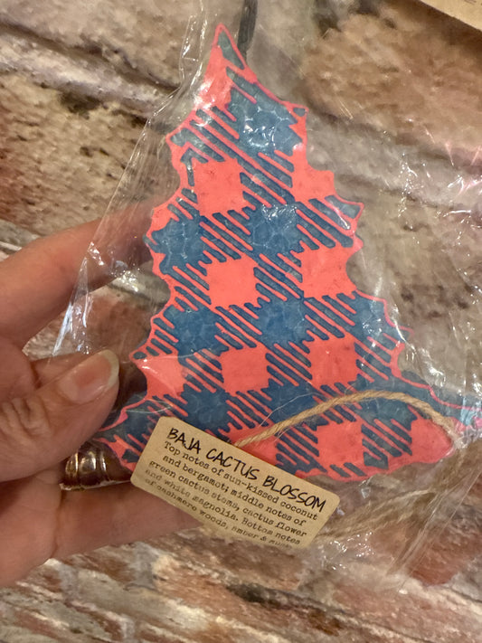 Plaid Tree Freshie - Baja Cactus Blossom Scent