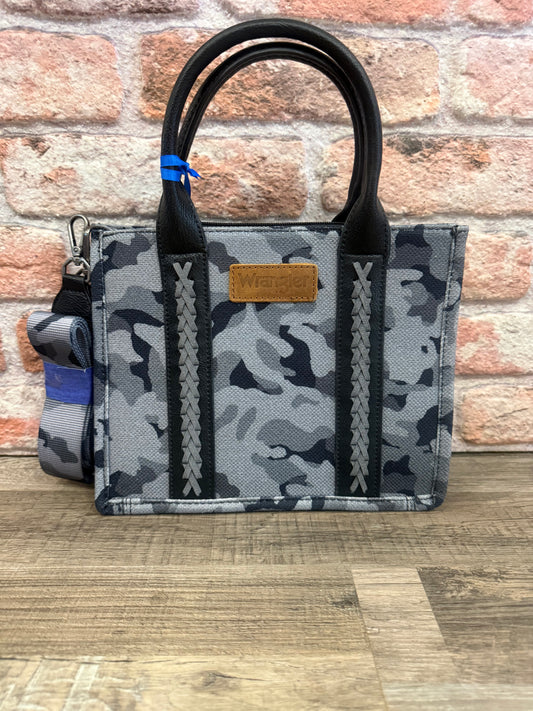 Wrangler Dark Camo Crossbody Tote Bag