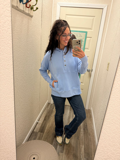 Addie Snap Front Fleece Hoodie