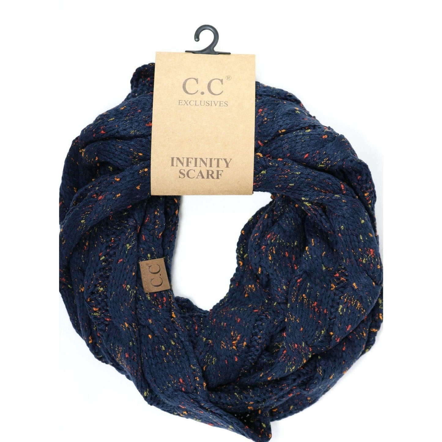 Oatmeal Flecked CC Infinity Scarf: