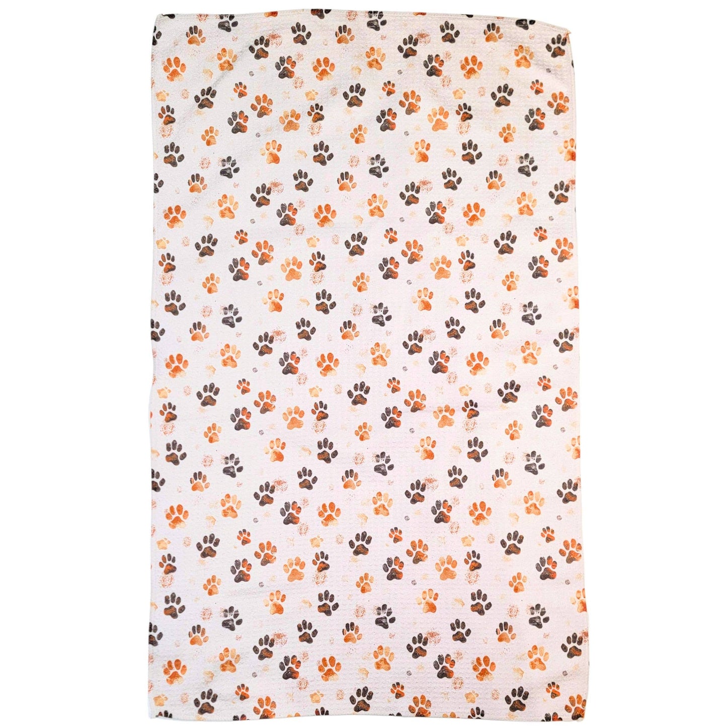 Dirty Dog Paw Prints Waffle Weave Towels -