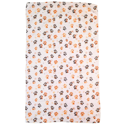 Dirty Dog Paw Prints Waffle Weave Towels -