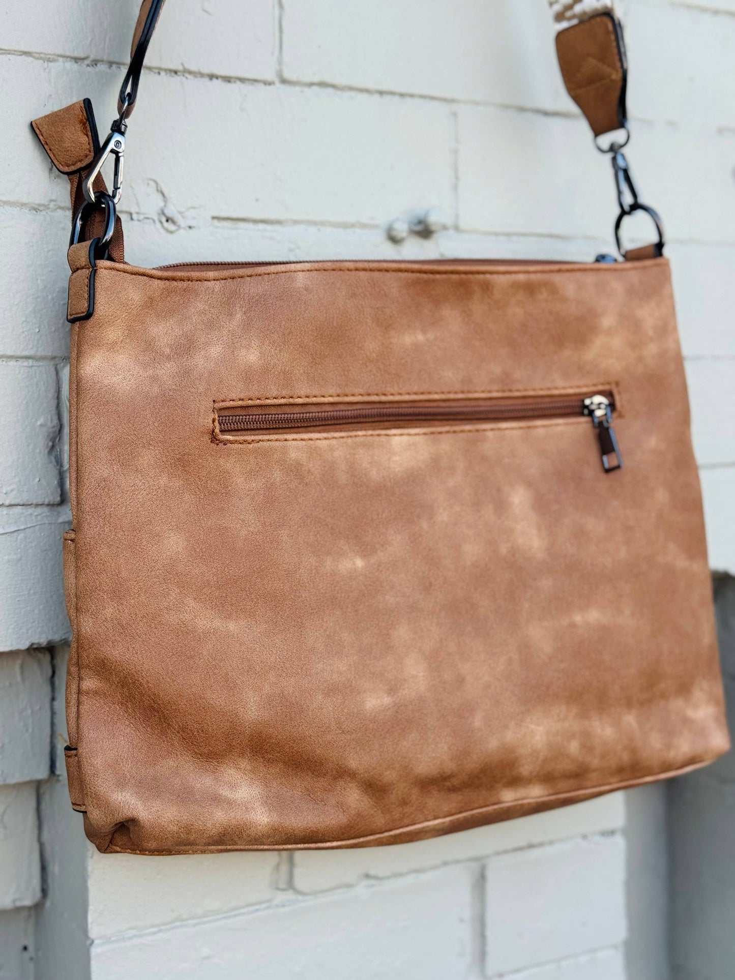 Camel Cambrie Crossbody Purse