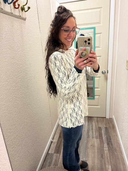Layla Long Sleeve Relaxed Fit Lace Top