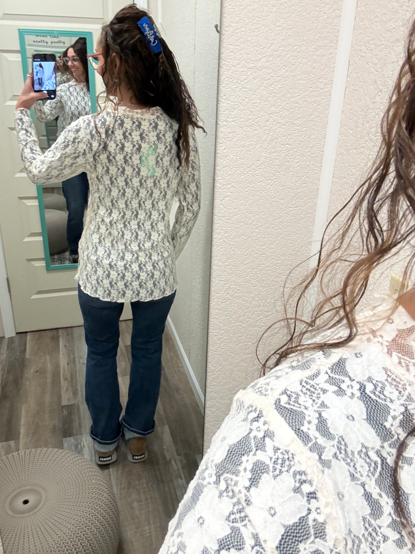 Layla Long Sleeve Relaxed Fit Lace Top