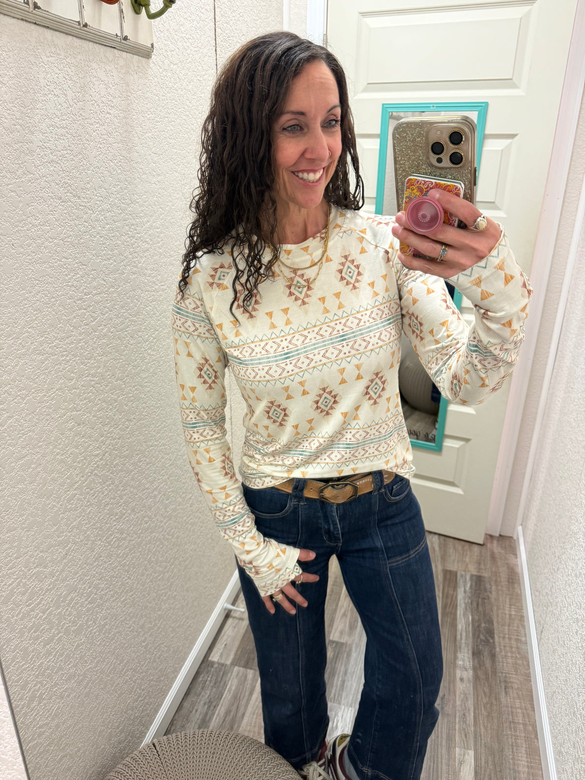 Geo Blair Long Sleeve Top
