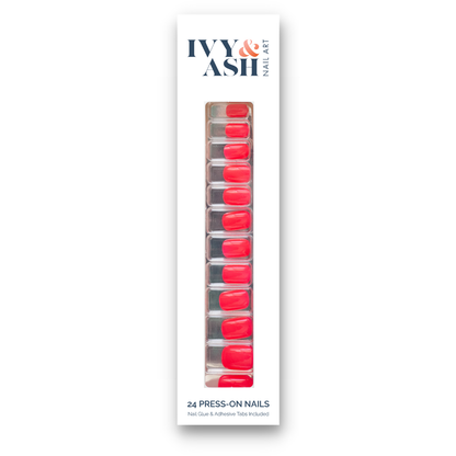 Flamingo Fling | Vibrant Pink Short Fake Nail Press-On Set