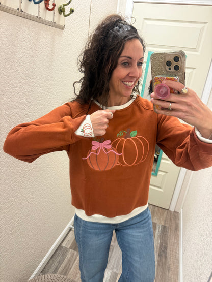 Pretty Little Pumpkins™ LayerPop™ Duo Cuff Sweatshirt