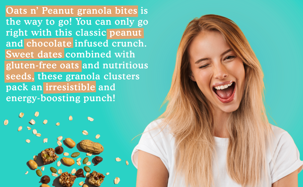 Oats n' Peanut Granola Bites 3oz.