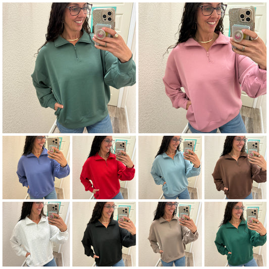 Sadie Scuba 1/2 Zip Pullover